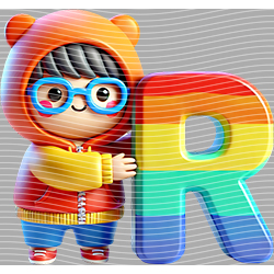 Cartoon letters-CL 555